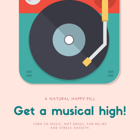 Colorful Music Mixer Drug Awareness Social Media Graphic